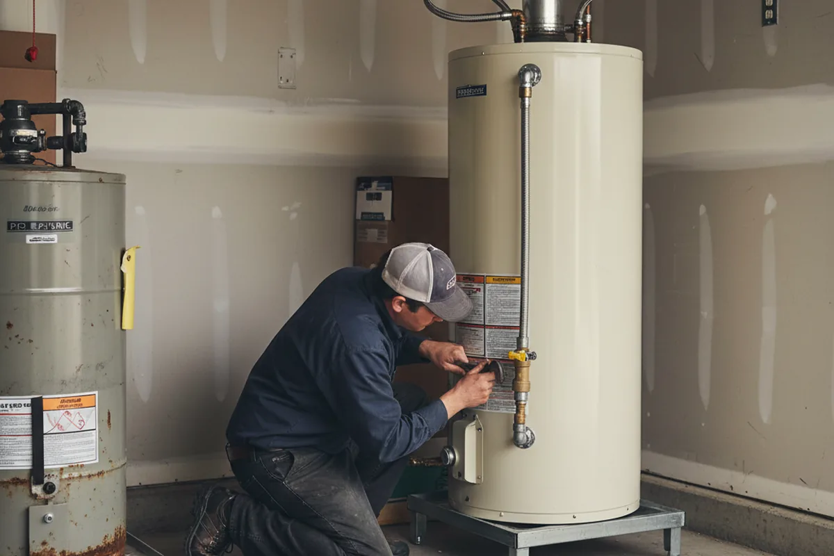 Water heater and shutoff valve replacement in Carrsville